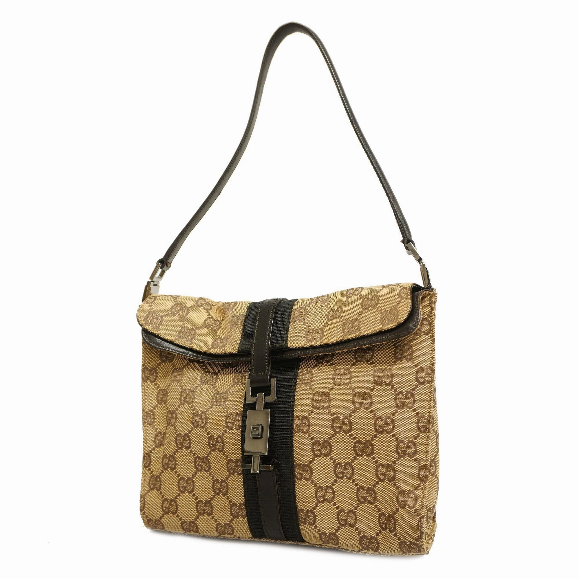 GUCCI  Jackie Shoulder Bag 001 3734 Women's GG Canvas Beige,Brown