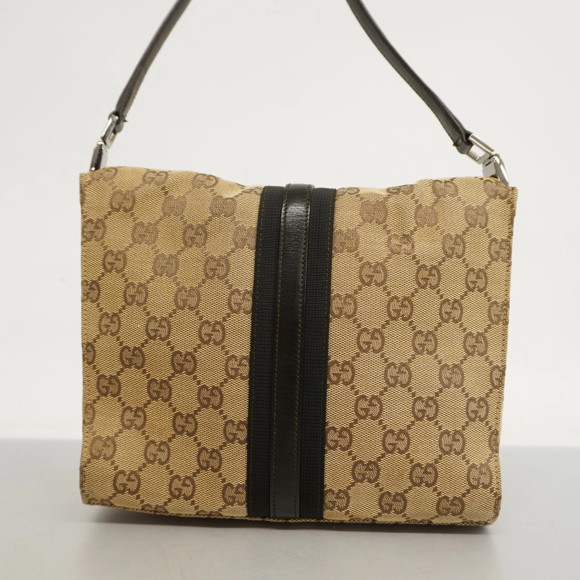 GUCCI  Jackie Shoulder Bag 001 3734 Women's GG Canvas Beige,Brown