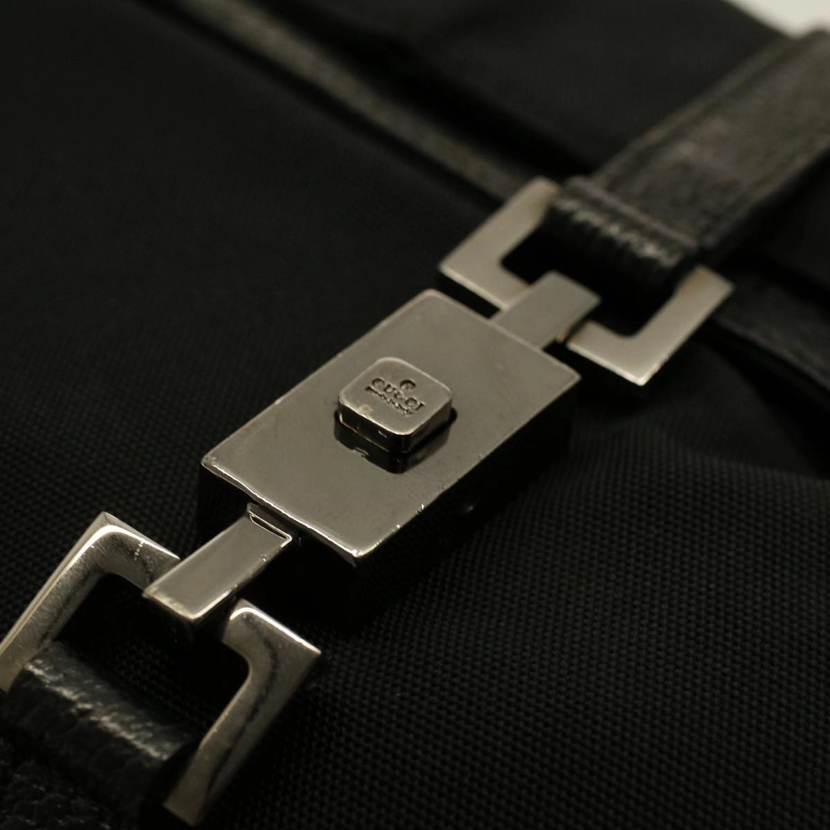 GUCCI Jackie Shoulder Bag Nylon Black  58805
