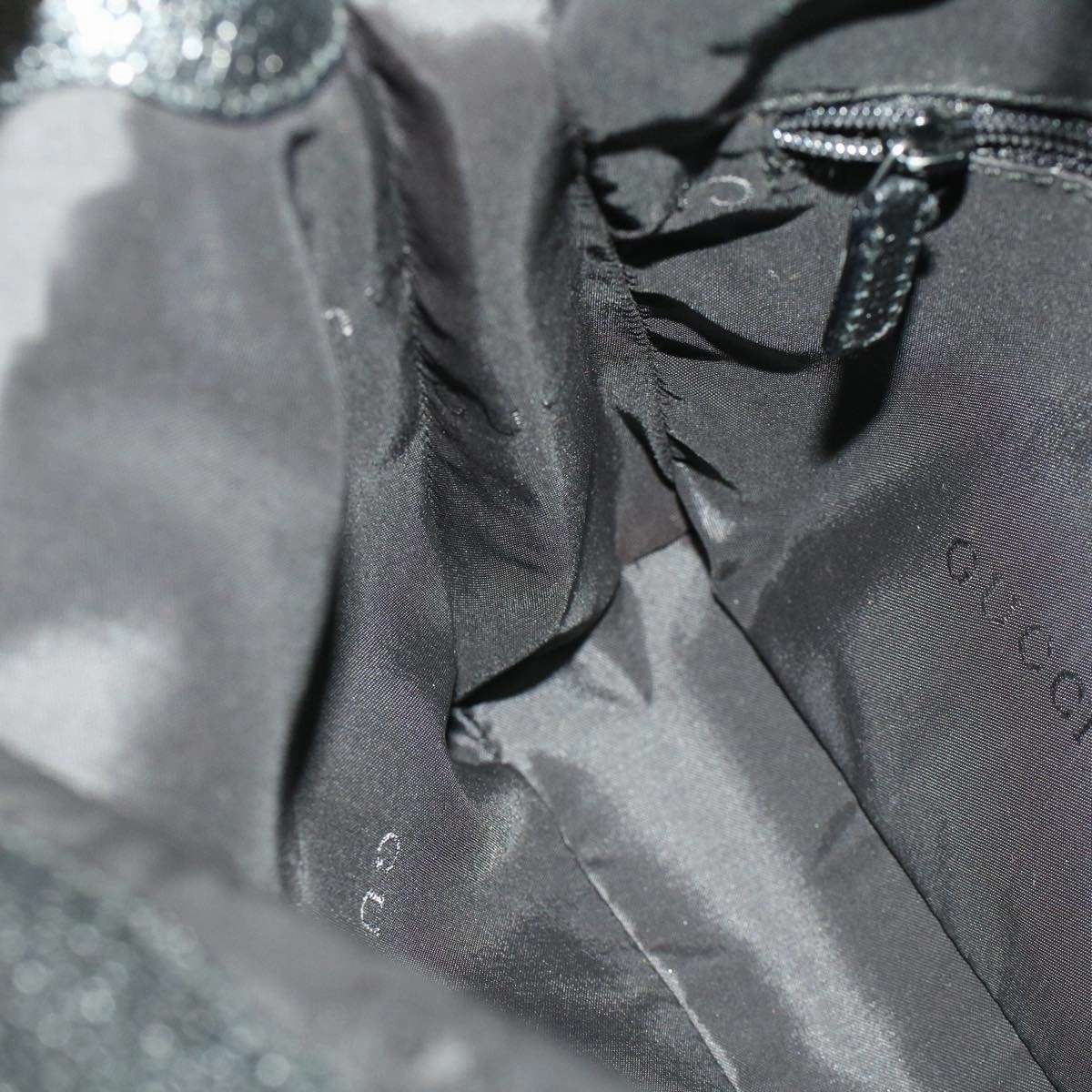 GUCCI Jackie Shoulder Bag Nylon Black  58805