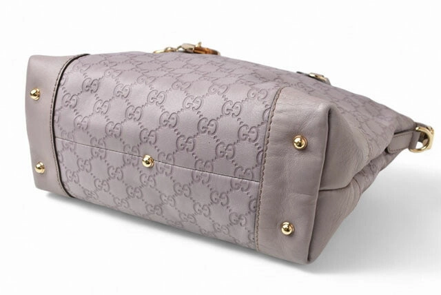 Gucci Leather 2way Tote/Shoulder Bag GG Pattern