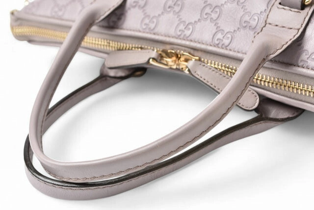 Gucci Leather 2way Tote/Shoulder Bag GG Pattern