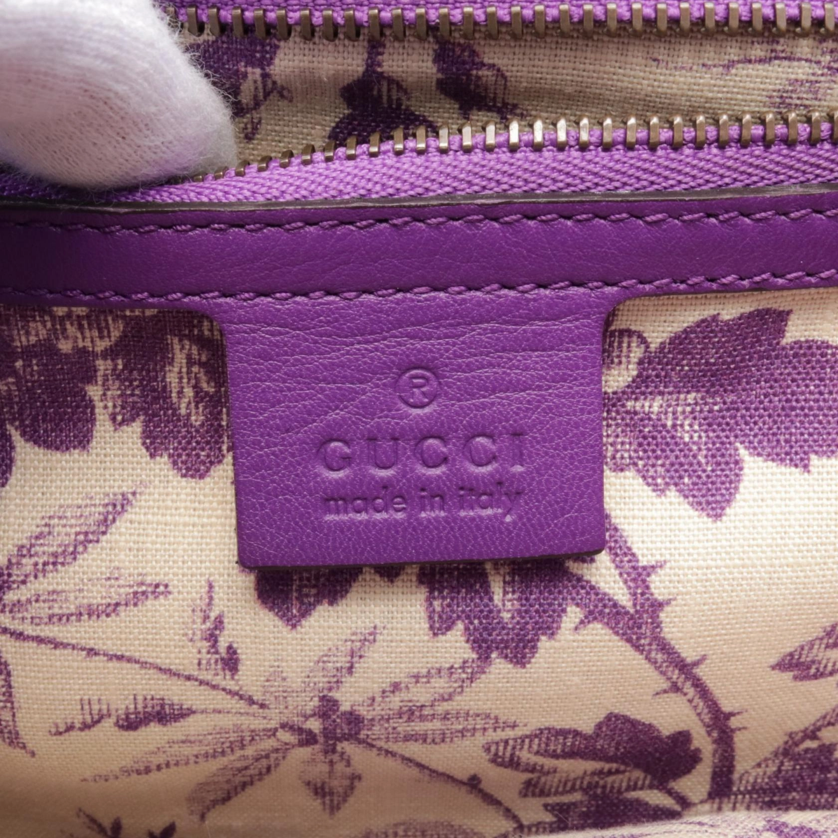 Gucci Leather Animalier Tiger Head Shoulder Bag