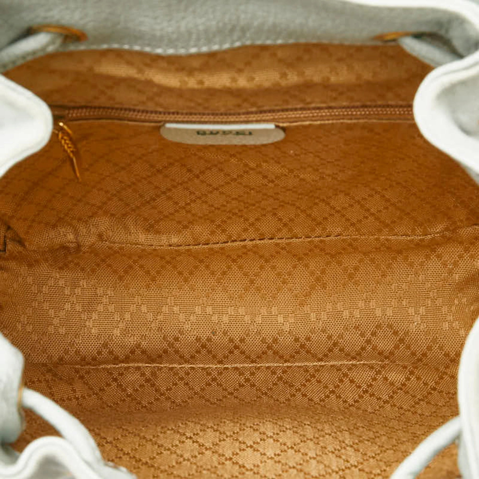 Gucci Light Blue Leather Suede Backpack ()