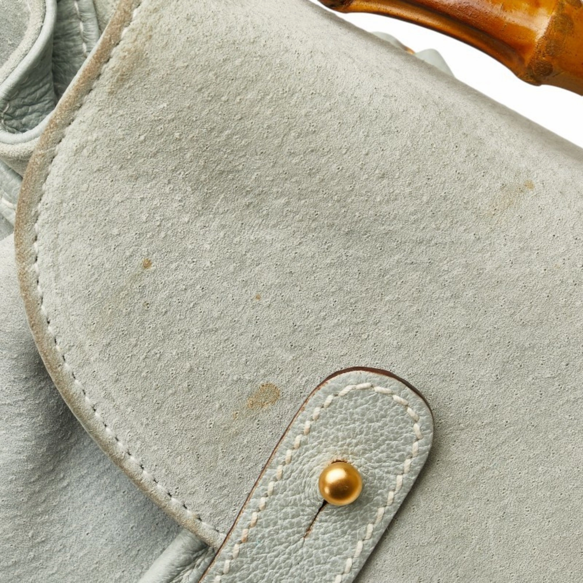 Gucci Light Blue Leather Suede Backpack ()