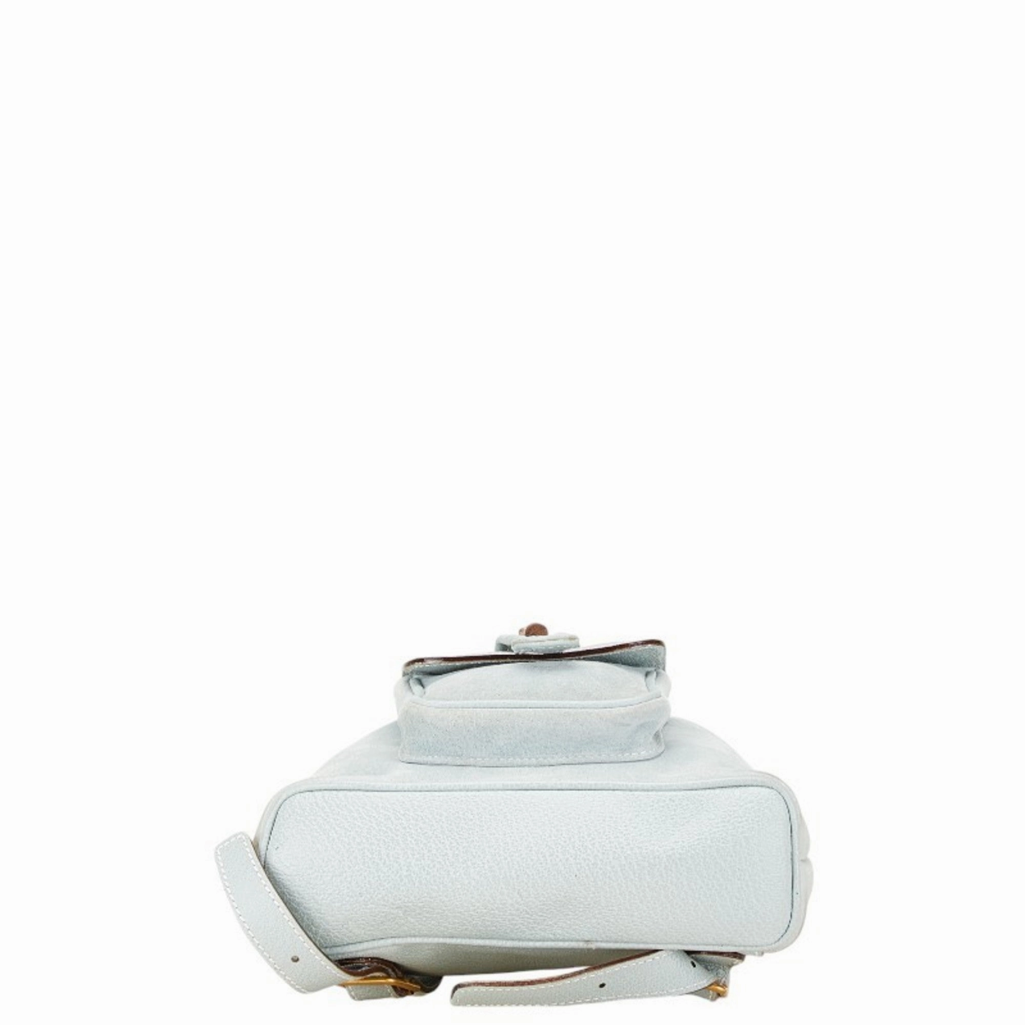 Gucci Light Blue Leather Suede Backpack ()
