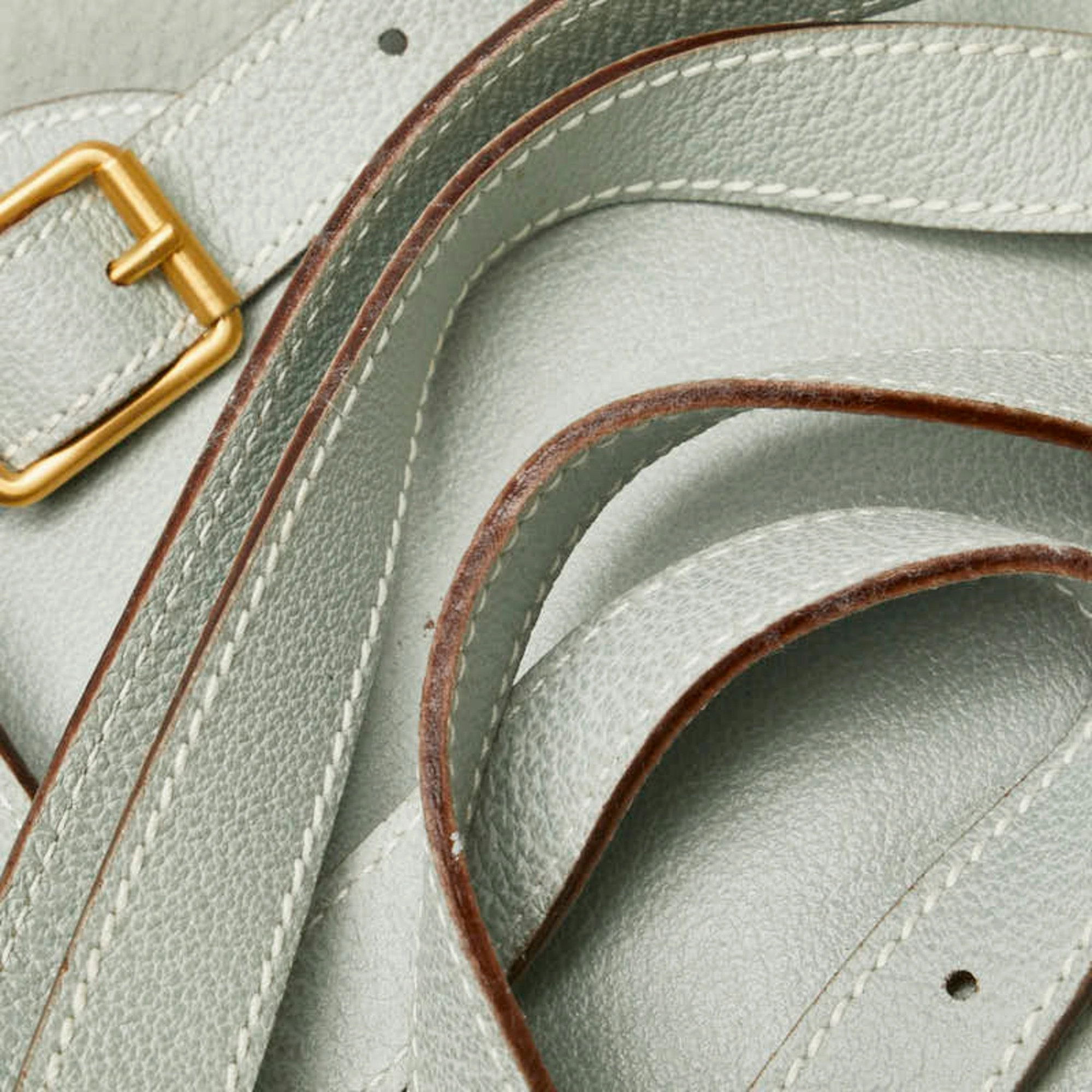 Gucci Light Blue Leather Suede Backpack ()