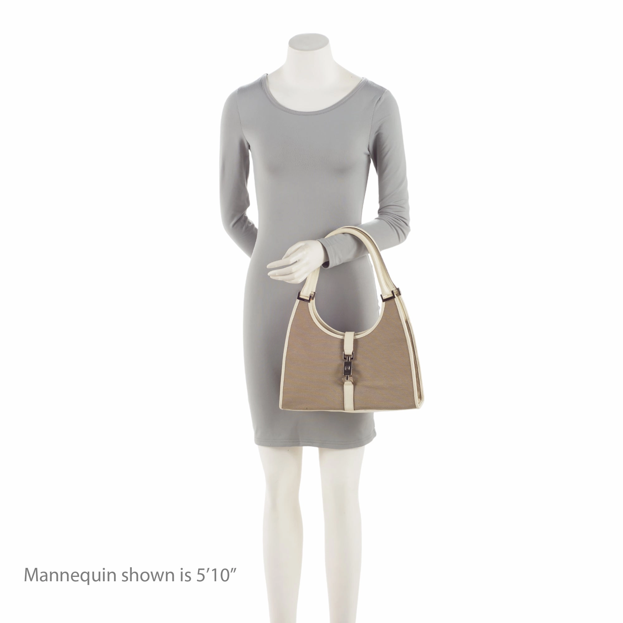 Gucci Linen Bardot Shoulder Bag (SHF-nZNLKy)