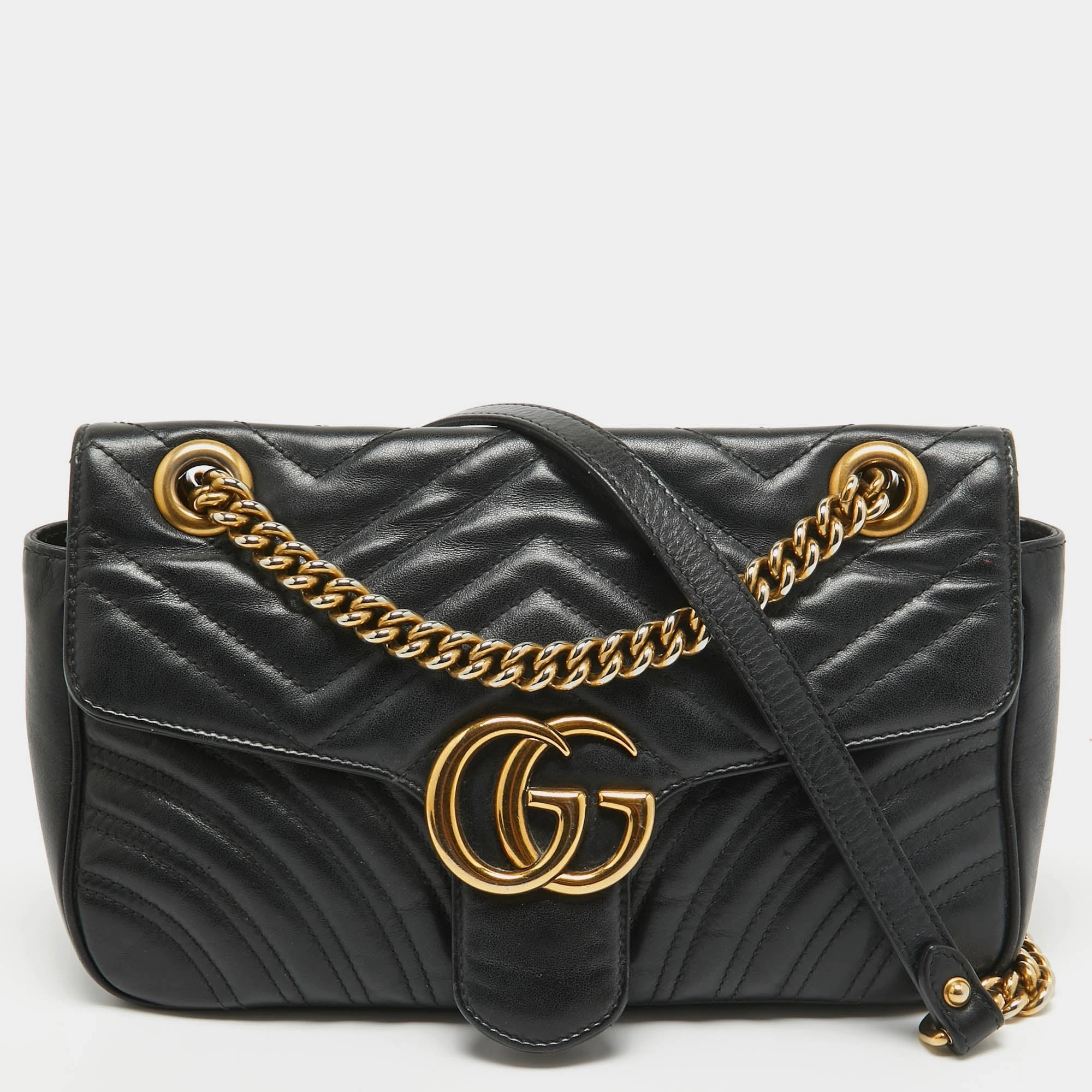 Gucci  Matelass&eacute; Leather Small Gg Marmont Shoulder Bag