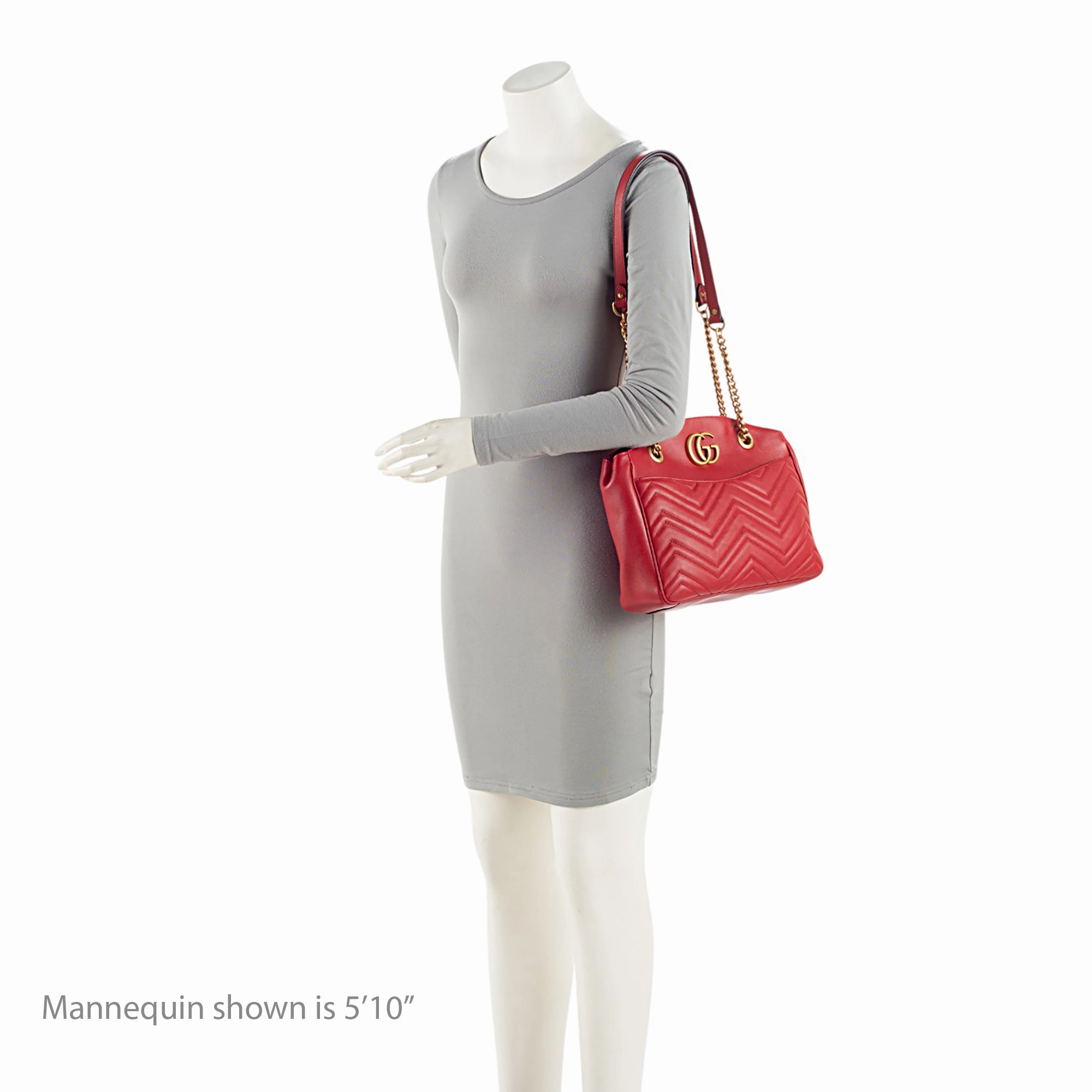 Gucci Matelasse Leather GG Marmont Medium Open Shoulder Bag