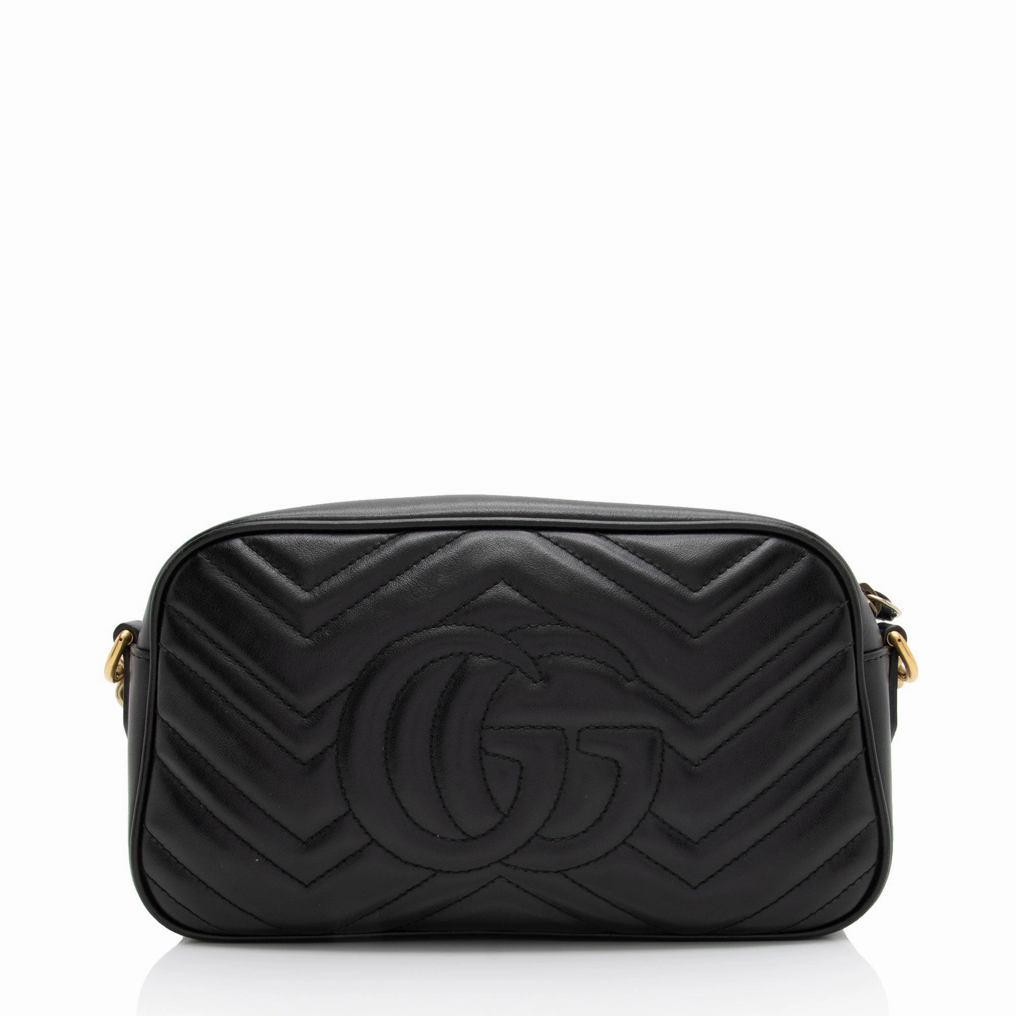 Gucci Matelasse Leather GG Marmont Small Shoulder Bag (SHF-BwQI32)