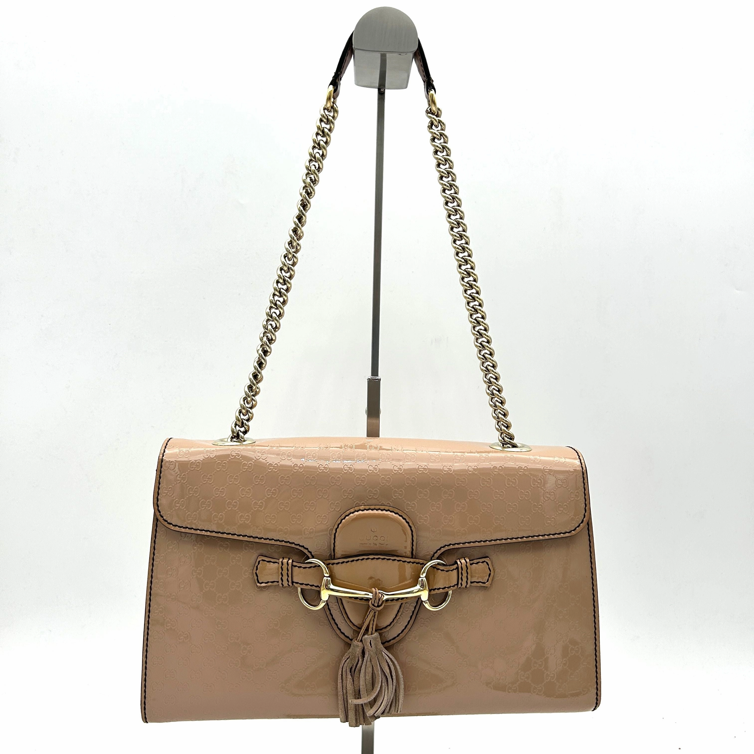 Gucci Medium Shine Guccissima Emily Bag - Pink Shoulder Bags, Handbags LA17154