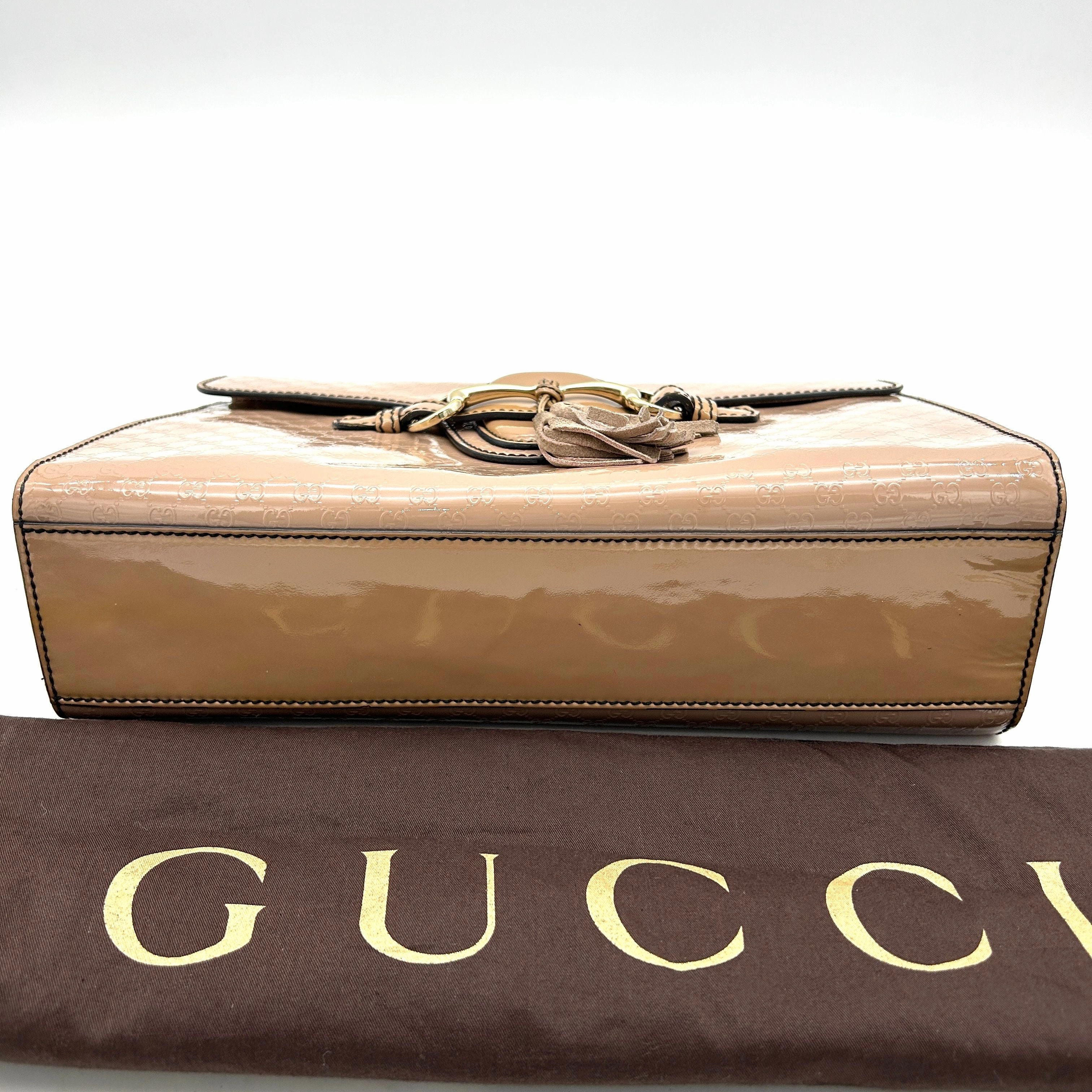 Gucci Medium Shine Guccissima Emily Bag - Pink Shoulder Bags, Handbags LA17154