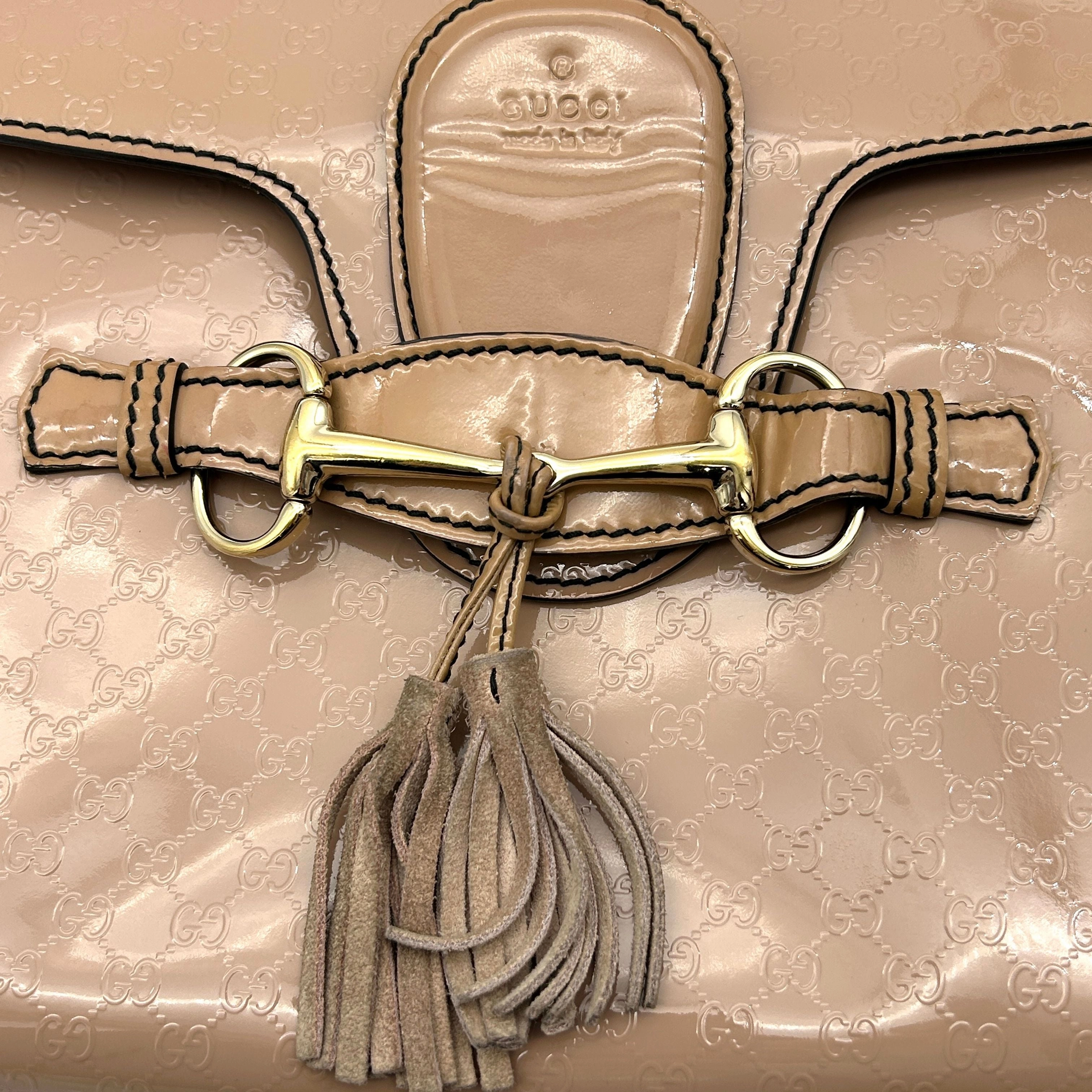 Gucci Medium Shine Guccissima Emily Bag - Pink Shoulder Bags, Handbags LA17154