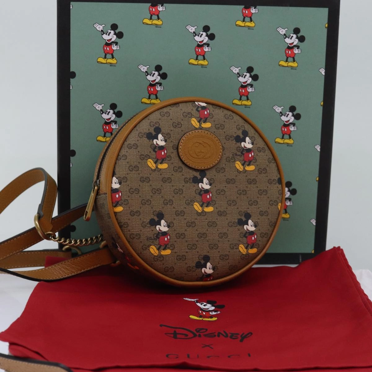 GUCCI Micro GG Supreme Disney Mini Backpack PVC Beige 603730  am6384S
