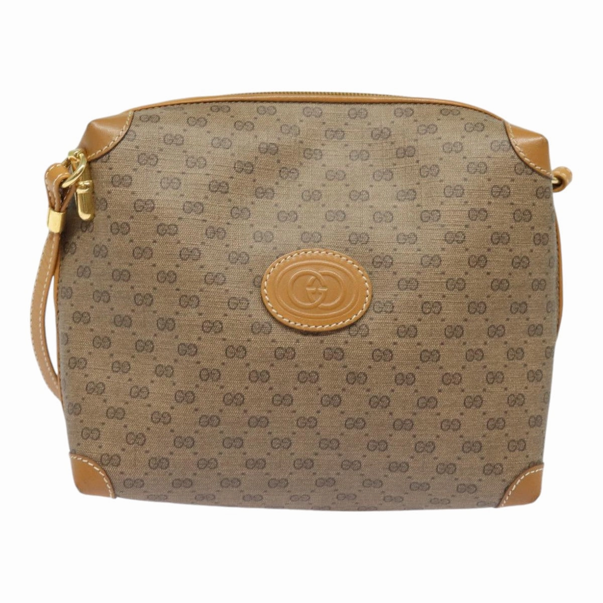 GUCCI Micro GG Supreme Shoulder Bag PVC Leather Beige 007 104 4916  th5164