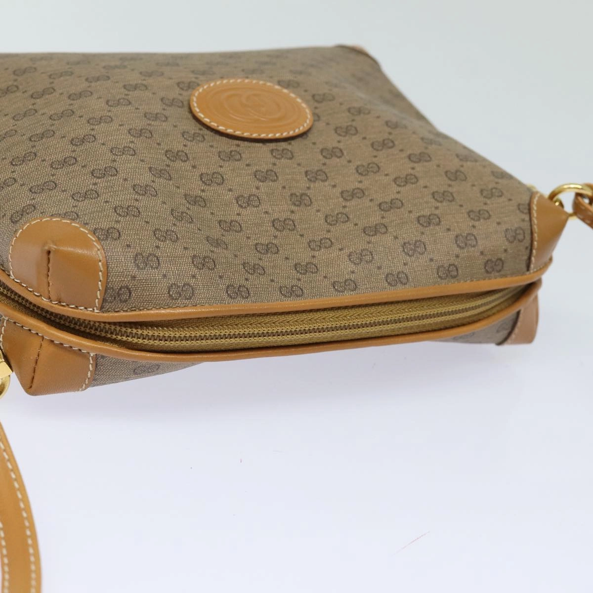 GUCCI Micro GG Supreme Shoulder Bag PVC Leather Beige 007 104 4916  th5164