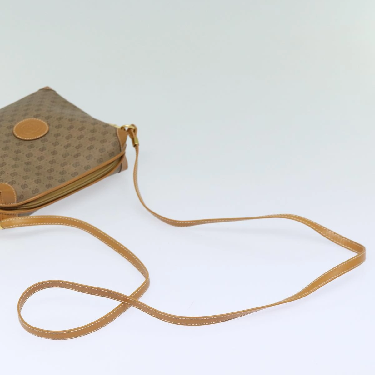 GUCCI Micro GG Supreme Shoulder Bag PVC Leather Beige 007 104 4916  th5164