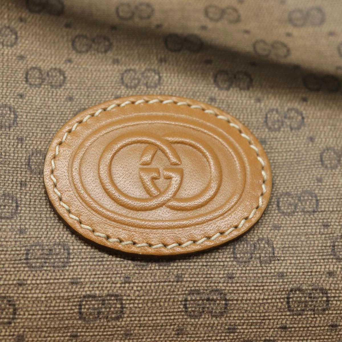 GUCCI Micro GG Supreme Shoulder Bag PVC Leather Beige 007 104 4916  th5164