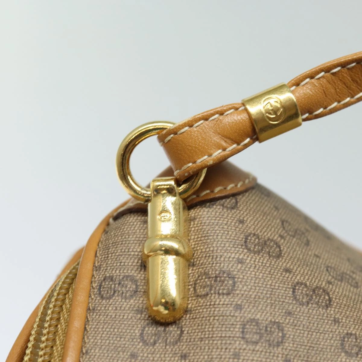 GUCCI Micro GG Supreme Shoulder Bag PVC Leather Beige 007 104 4916  th5164