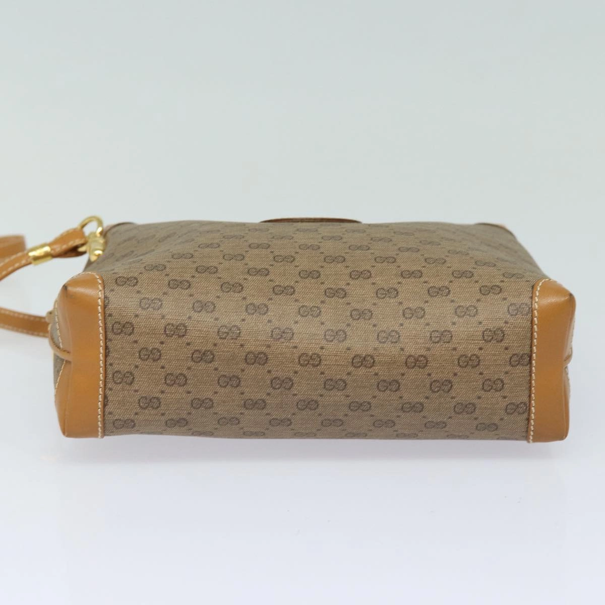GUCCI Micro GG Supreme Shoulder Bag PVC Leather Beige 007 104 4916  th5164