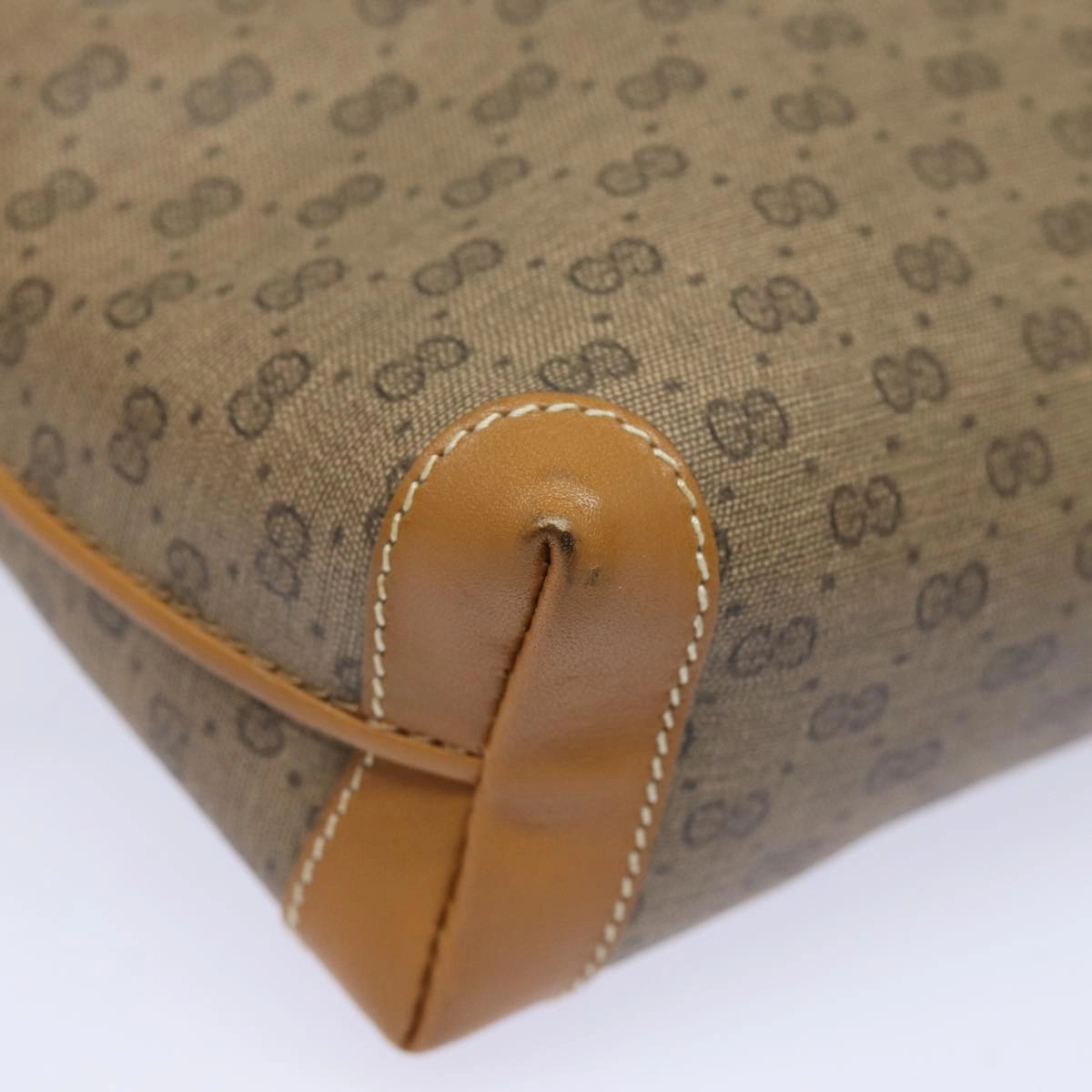 GUCCI Micro GG Supreme Shoulder Bag PVC Leather Beige 007 104 4916  th5164