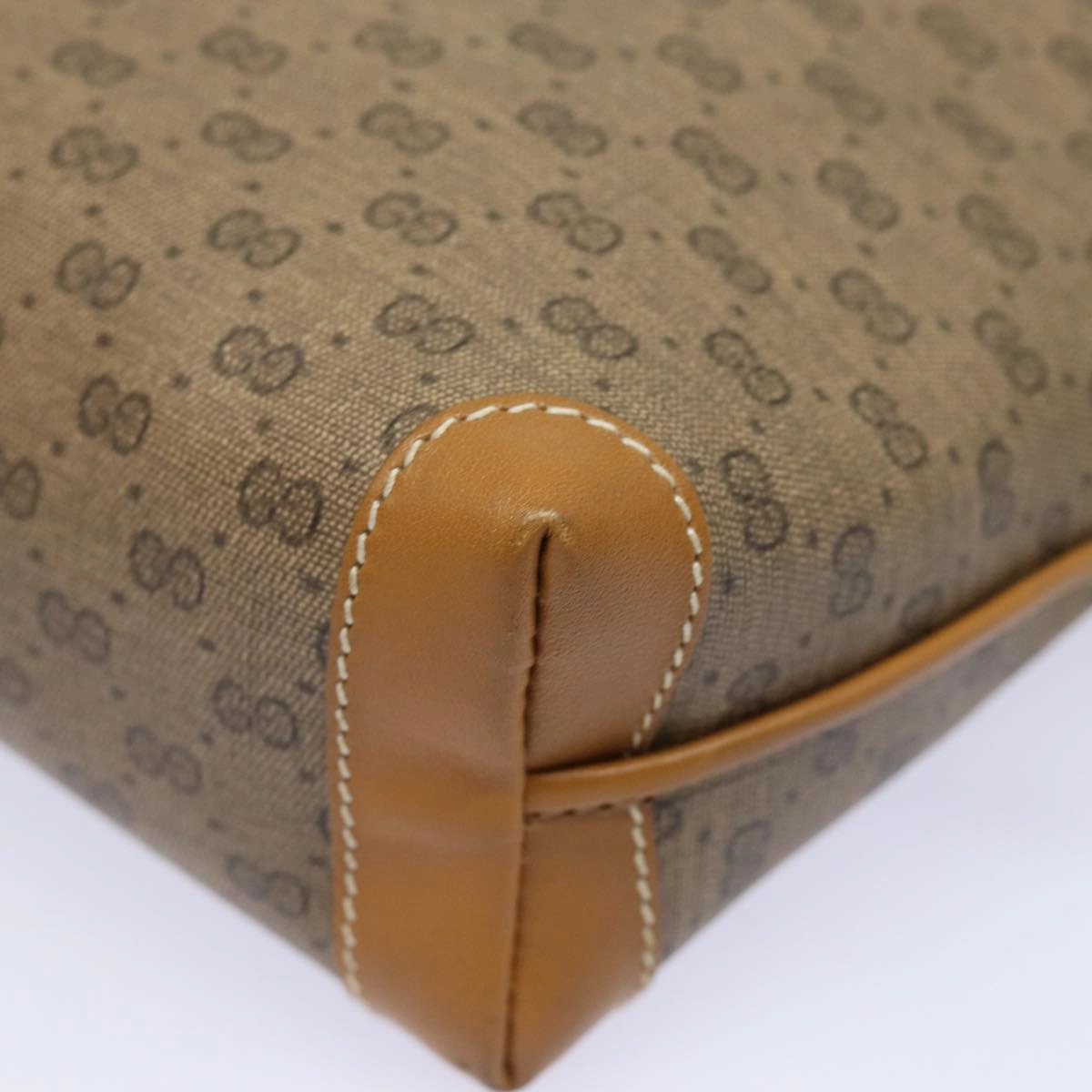 GUCCI Micro GG Supreme Shoulder Bag PVC Leather Beige 007 104 4916  th5164