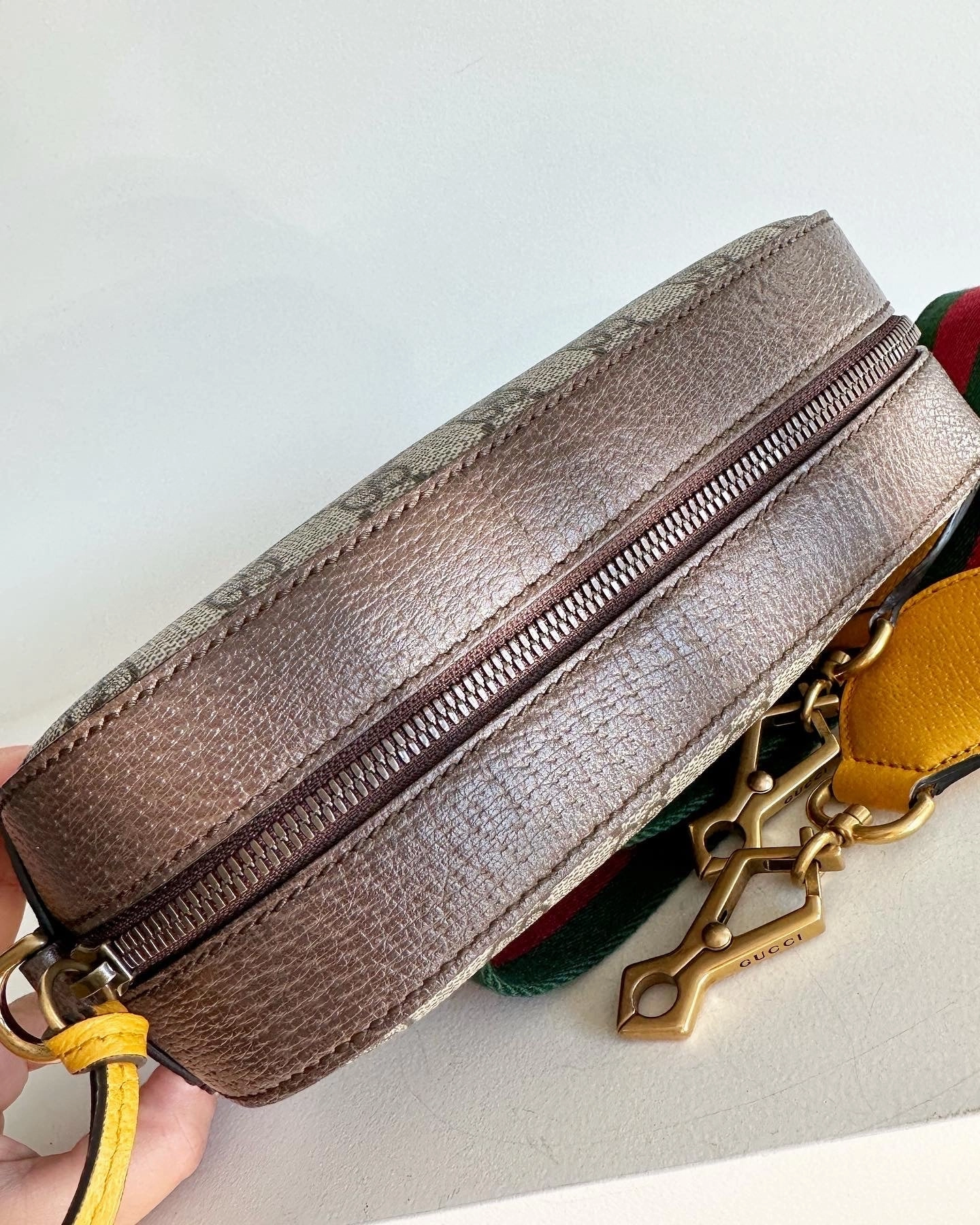 GUCCI Neo Vintage GG Supreme leather-canvas shoulder bag