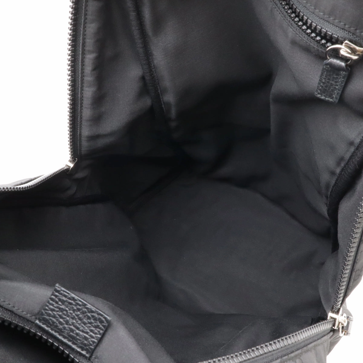 Gucci Nylon Leather Backpack Black