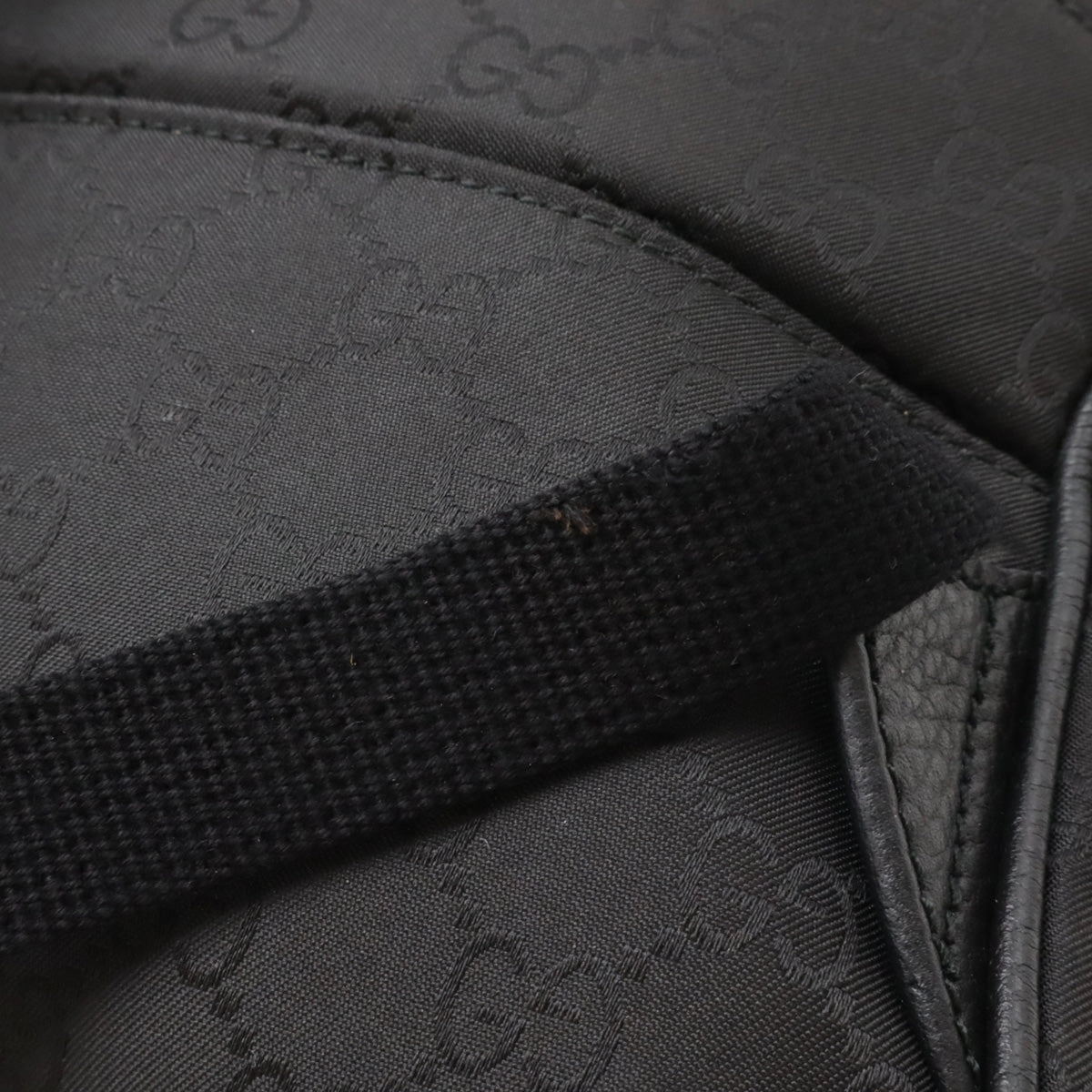 Gucci Nylon Leather Backpack Black