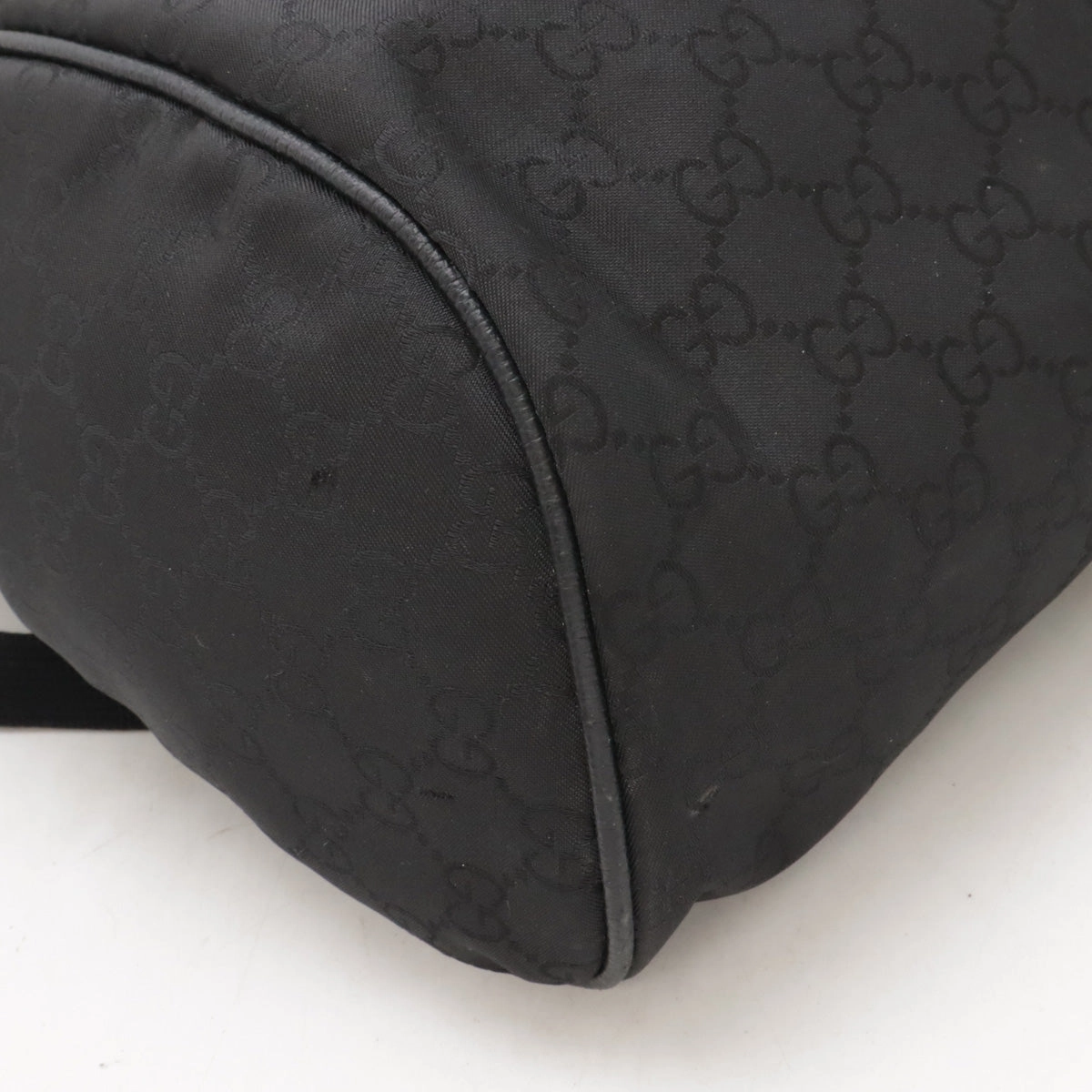 Gucci Nylon Leather GG Backpack Black