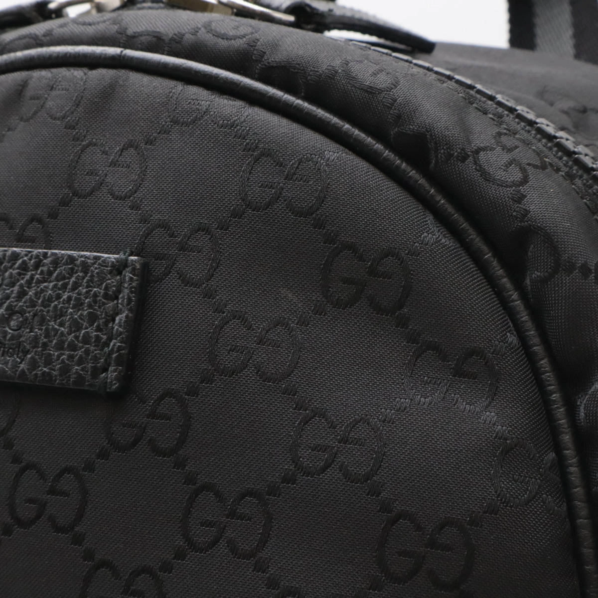 Gucci Nylon Leather GG Backpack Black
