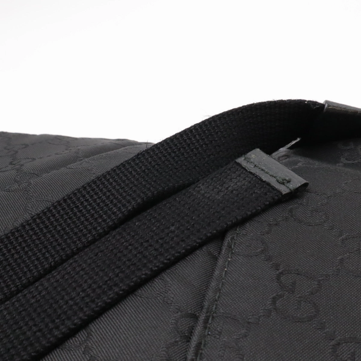 Gucci Nylon Leather GG Backpack Black