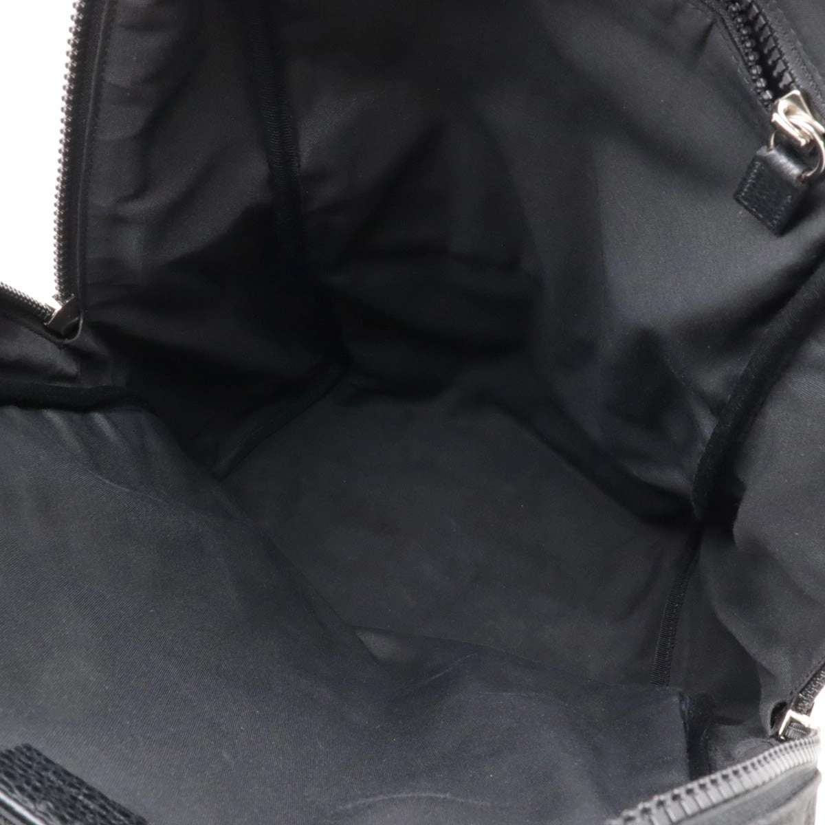 Gucci Nylon Leather GG Backpack Black