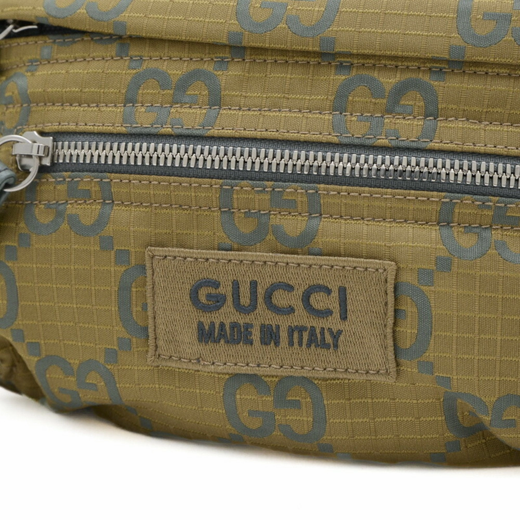 Gucci  Nylon Leather Shoulder Bag (Pre-Owned)