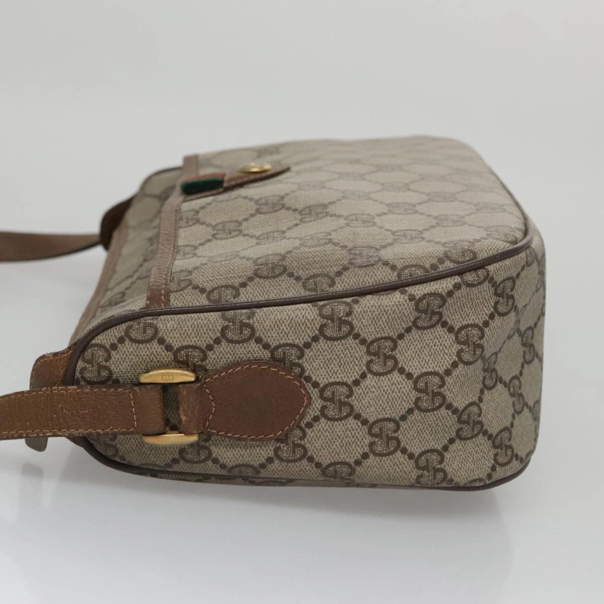 Gucci Ophidia Beige Canvas Shoulder Bag ()