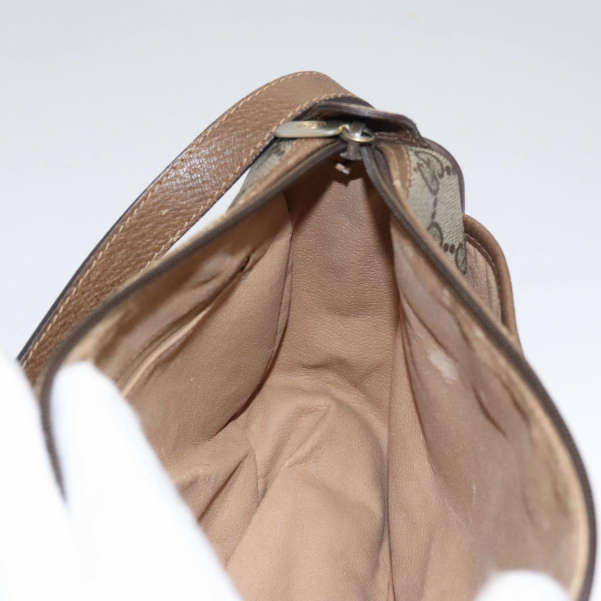 Gucci Ophidia Beige Canvas Shoulder Bag ()