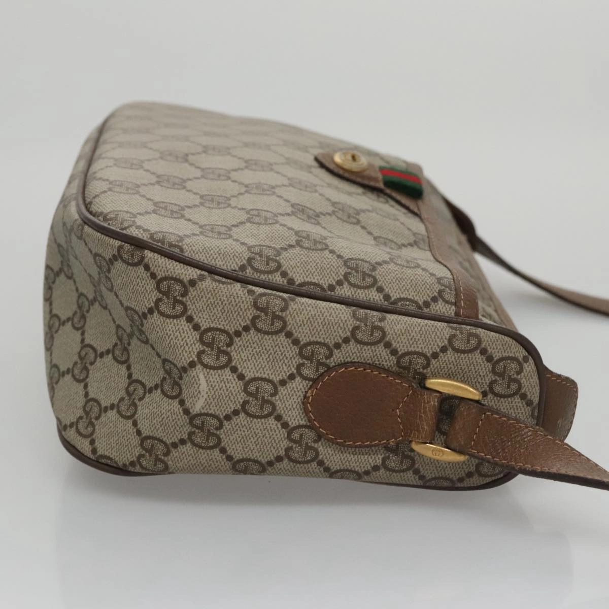 Gucci Ophidia Beige Canvas Shoulder Bag ()