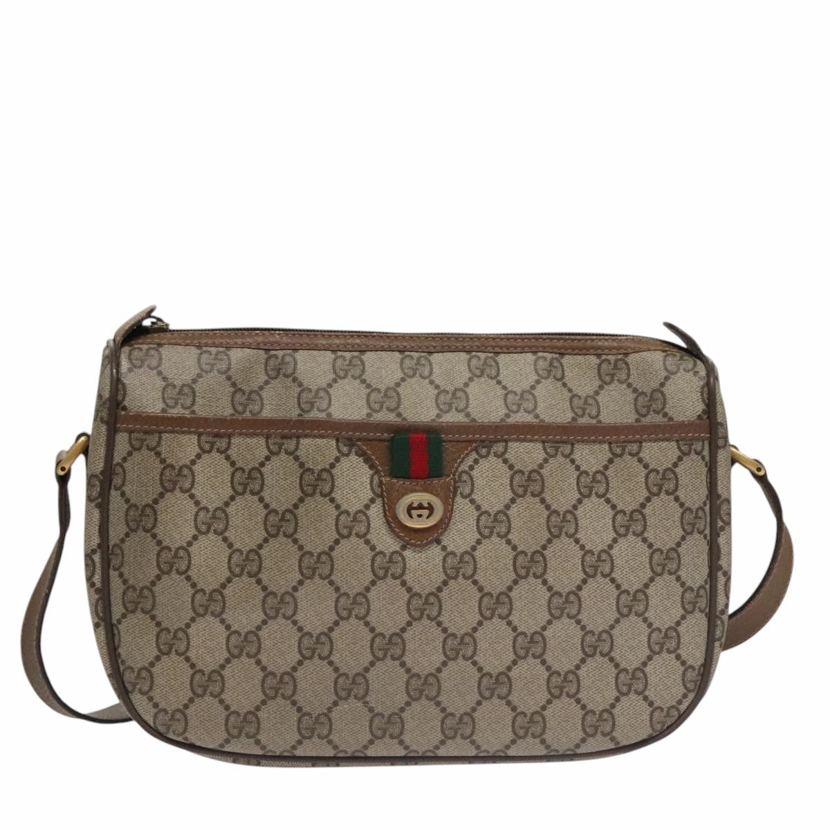 Gucci Ophidia Beige Canvas Shoulder Bag ()