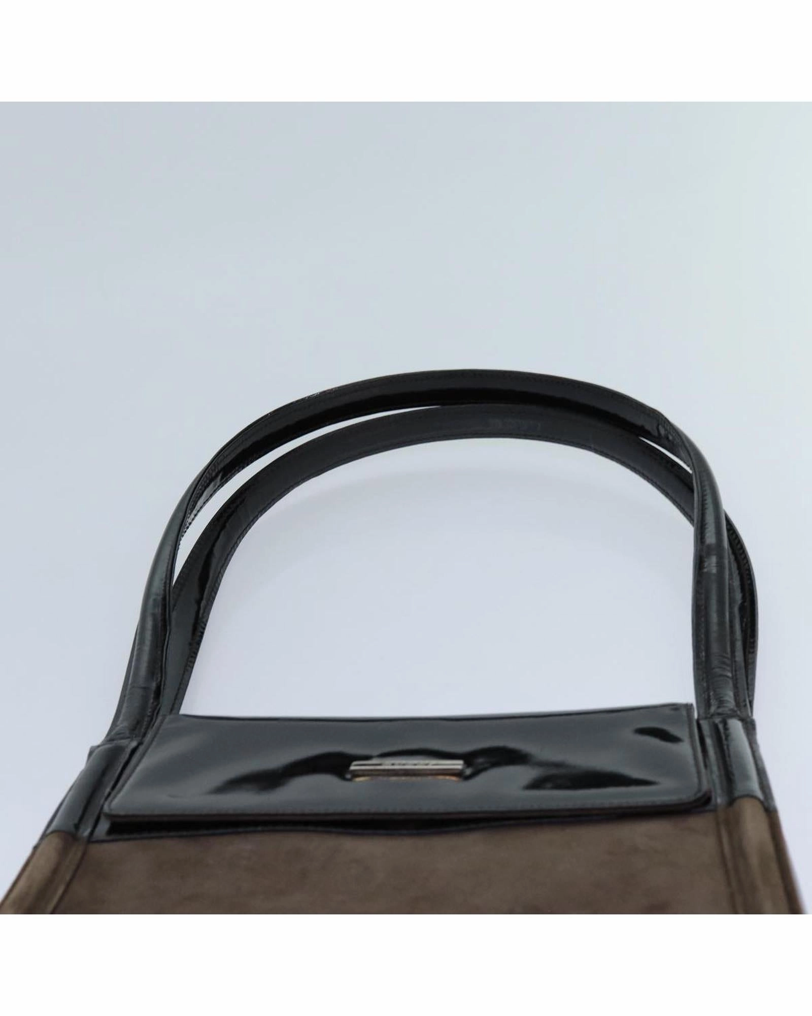 Gucci Patent Leather Suede Shoulder Bag