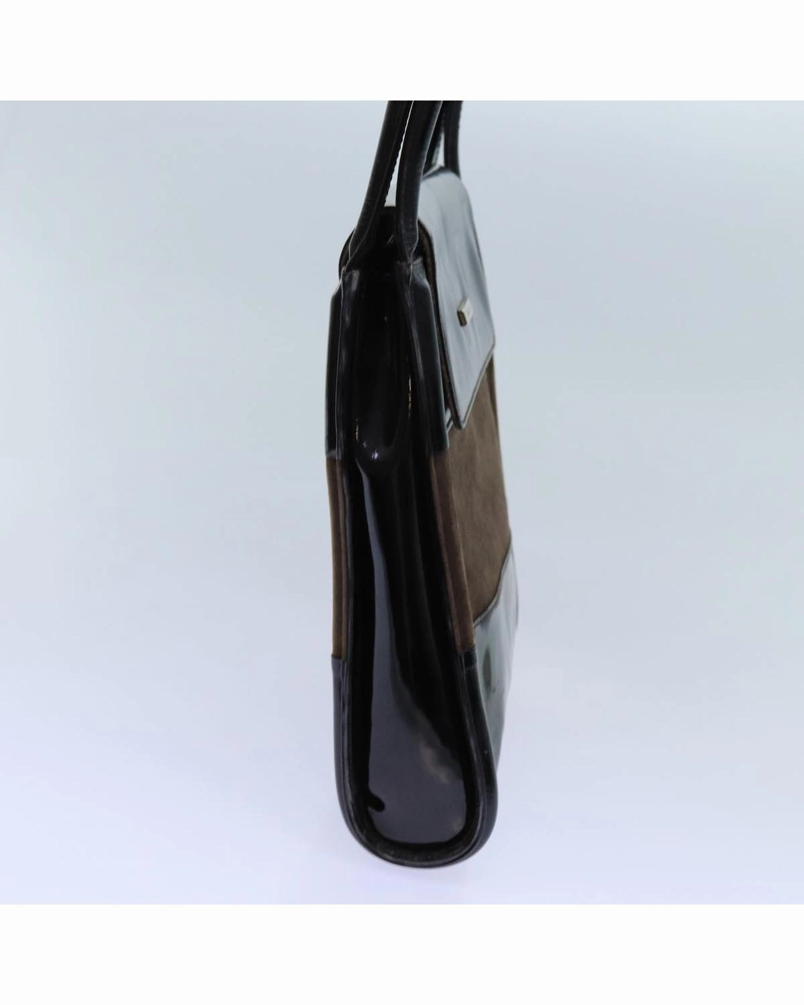 Gucci Patent Leather Suede Shoulder Bag