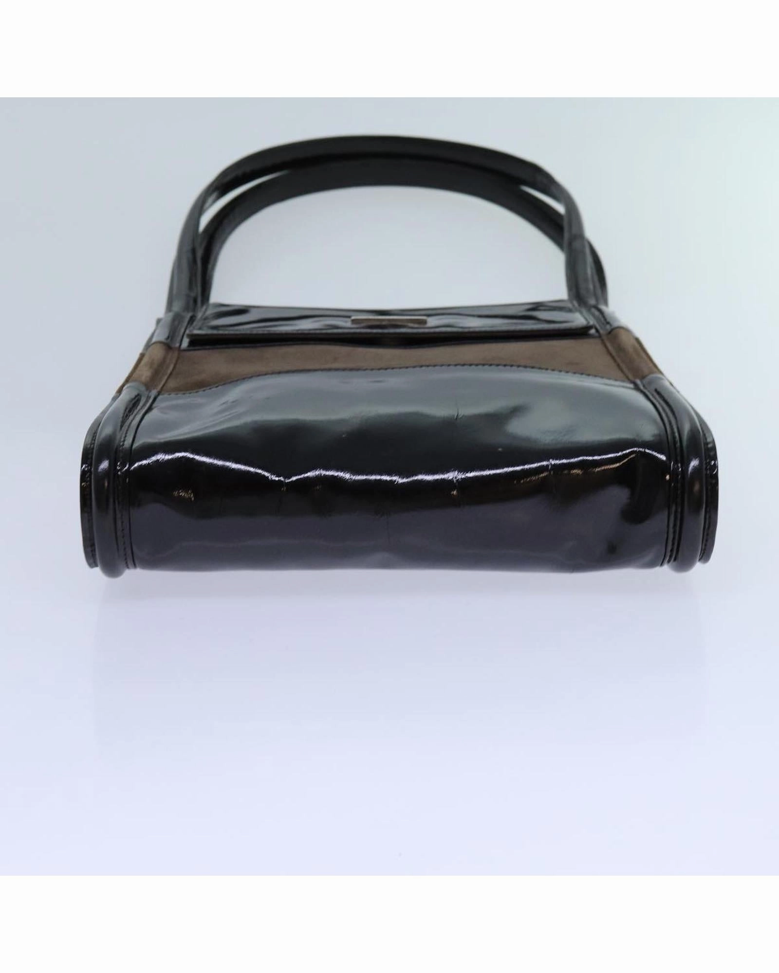 Gucci Patent Leather Suede Shoulder Bag