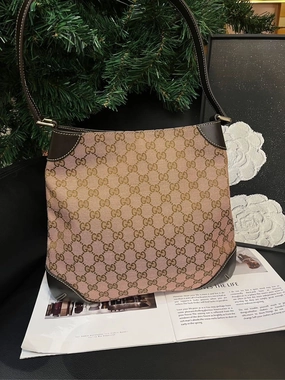 Gucci Pink Canvas Patchwork Tote Shoulder Bag