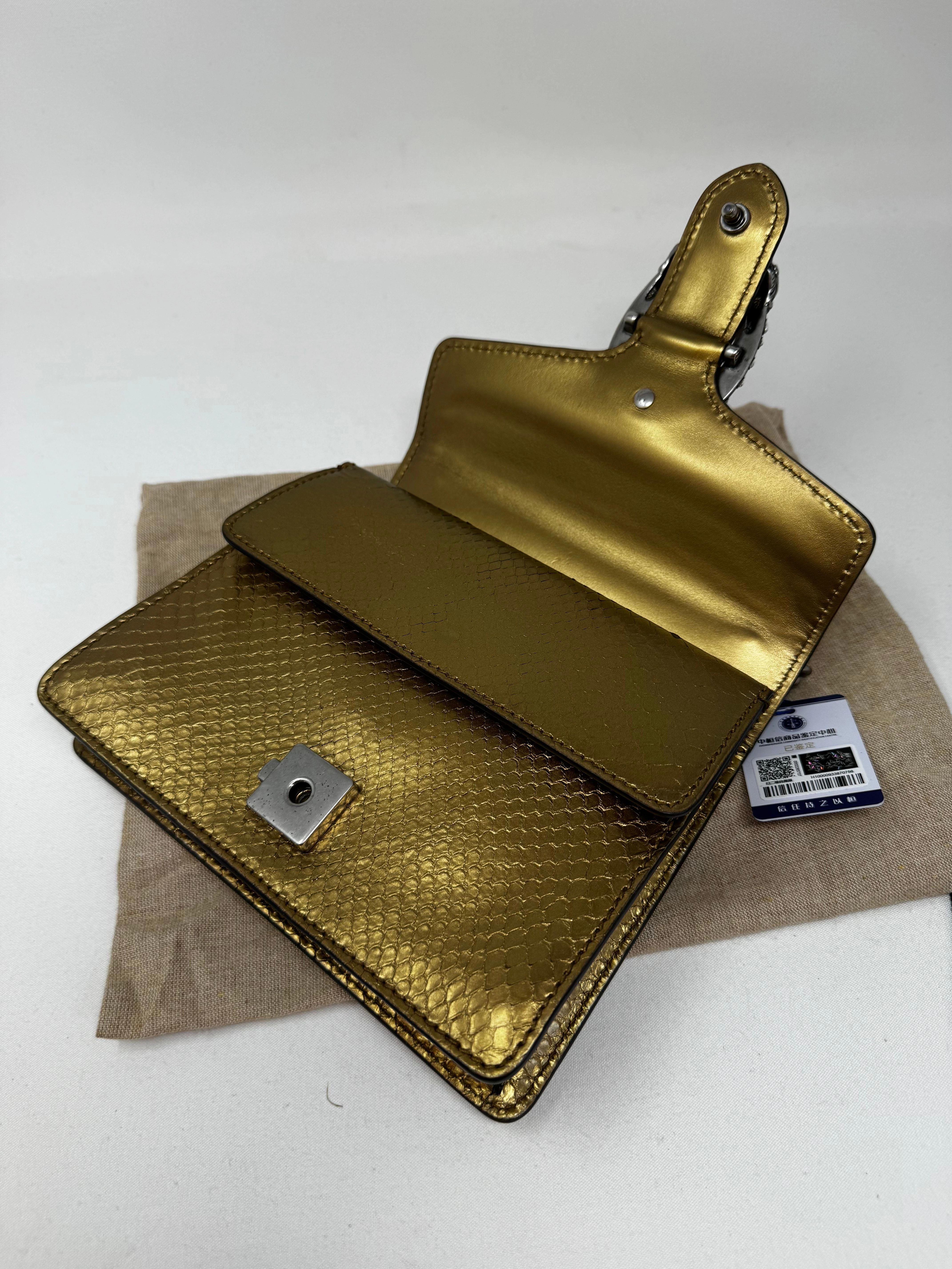 Gucci Python Mini Dionysus Bag - Gold Shoulder Bags, Handbags B20-61