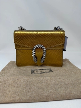 Gucci Python Mini Dionysus Bag - Gold Shoulder Bags, Handbags B20-61