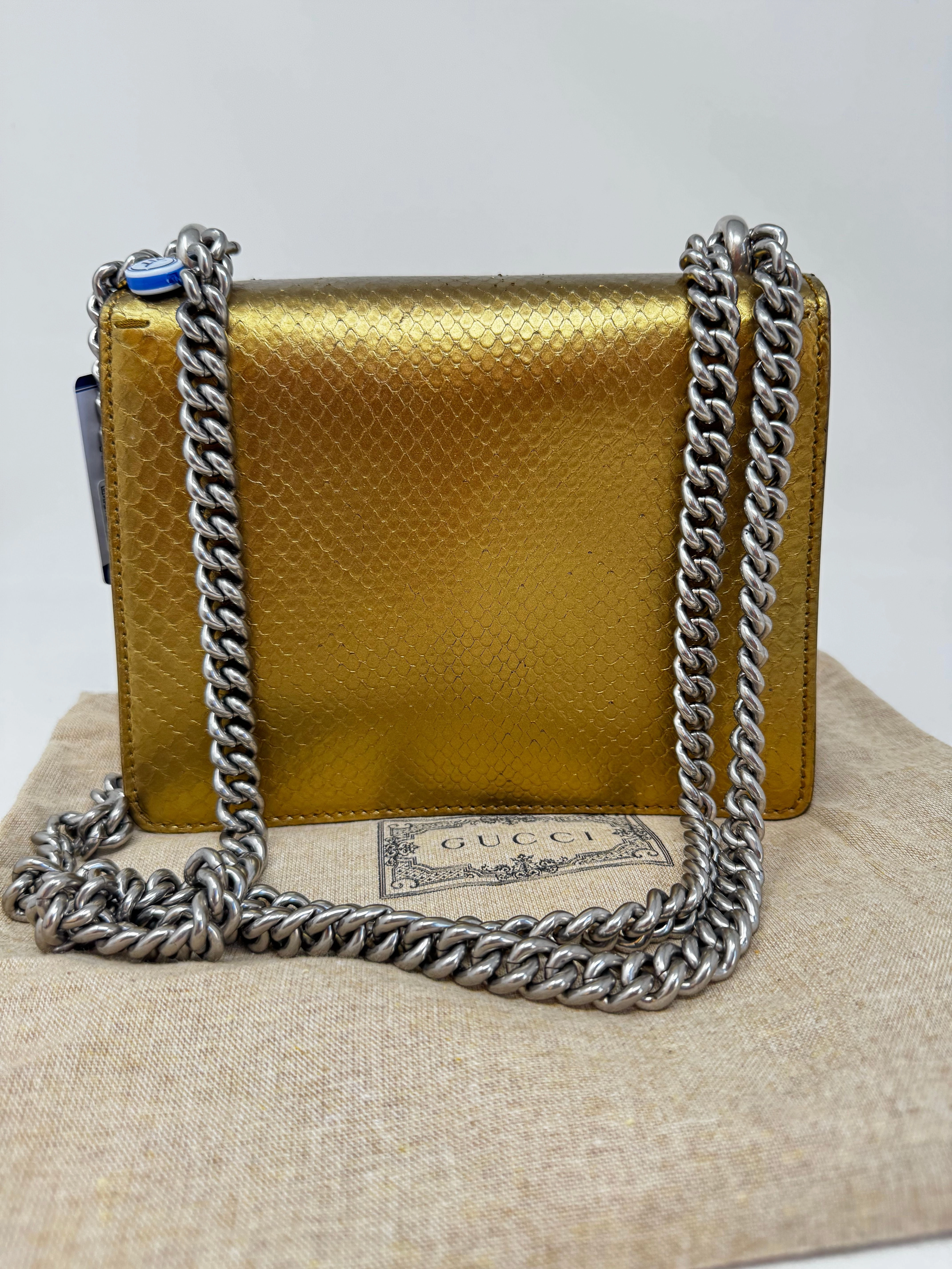 Gucci Python Mini Dionysus Bag - Gold Shoulder Bags, Handbags B20-61