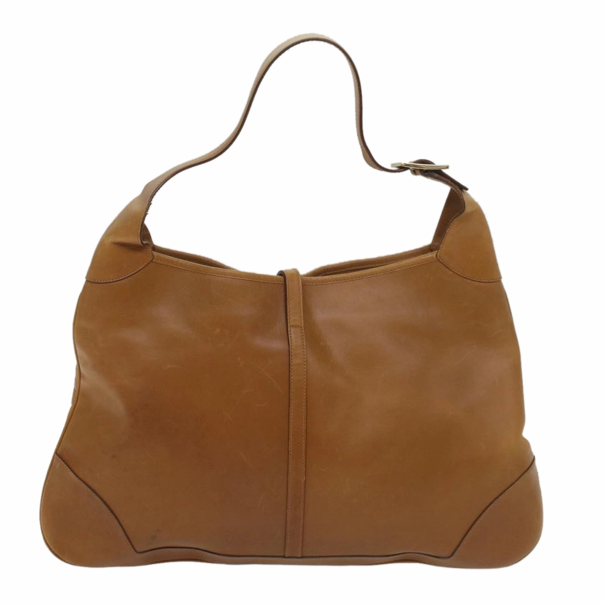 GUCCI Sherry Line Jackie Shoulder Bag Leather Brown Yellow 001 4312  56760