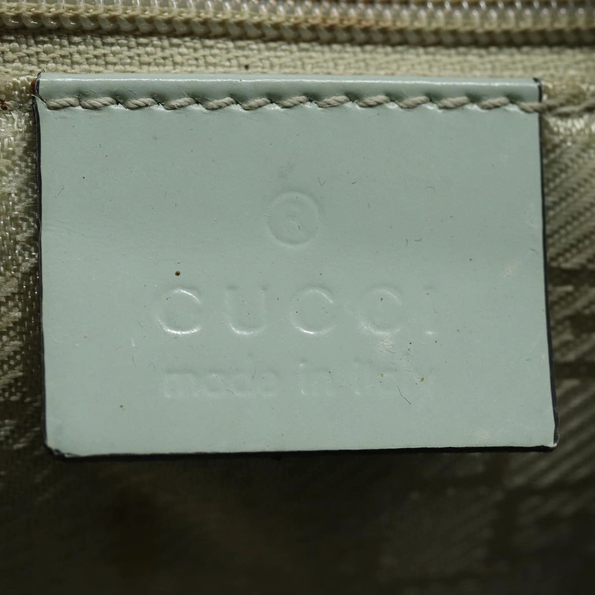 GUCCI Shoulder Bag Enamel Blue Gold 001 4150  86524