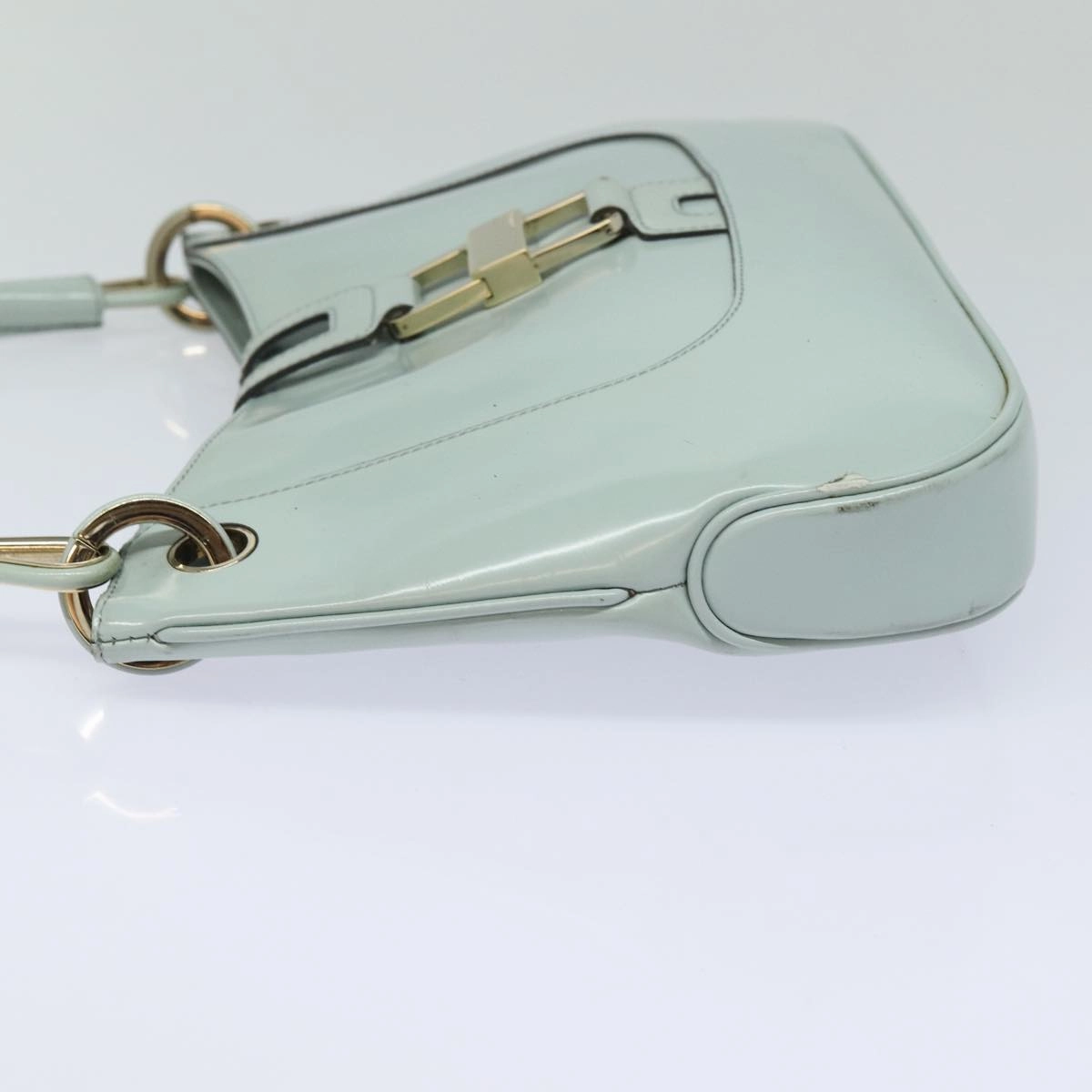 GUCCI Shoulder Bag Enamel Blue Gold 001 4150  86524