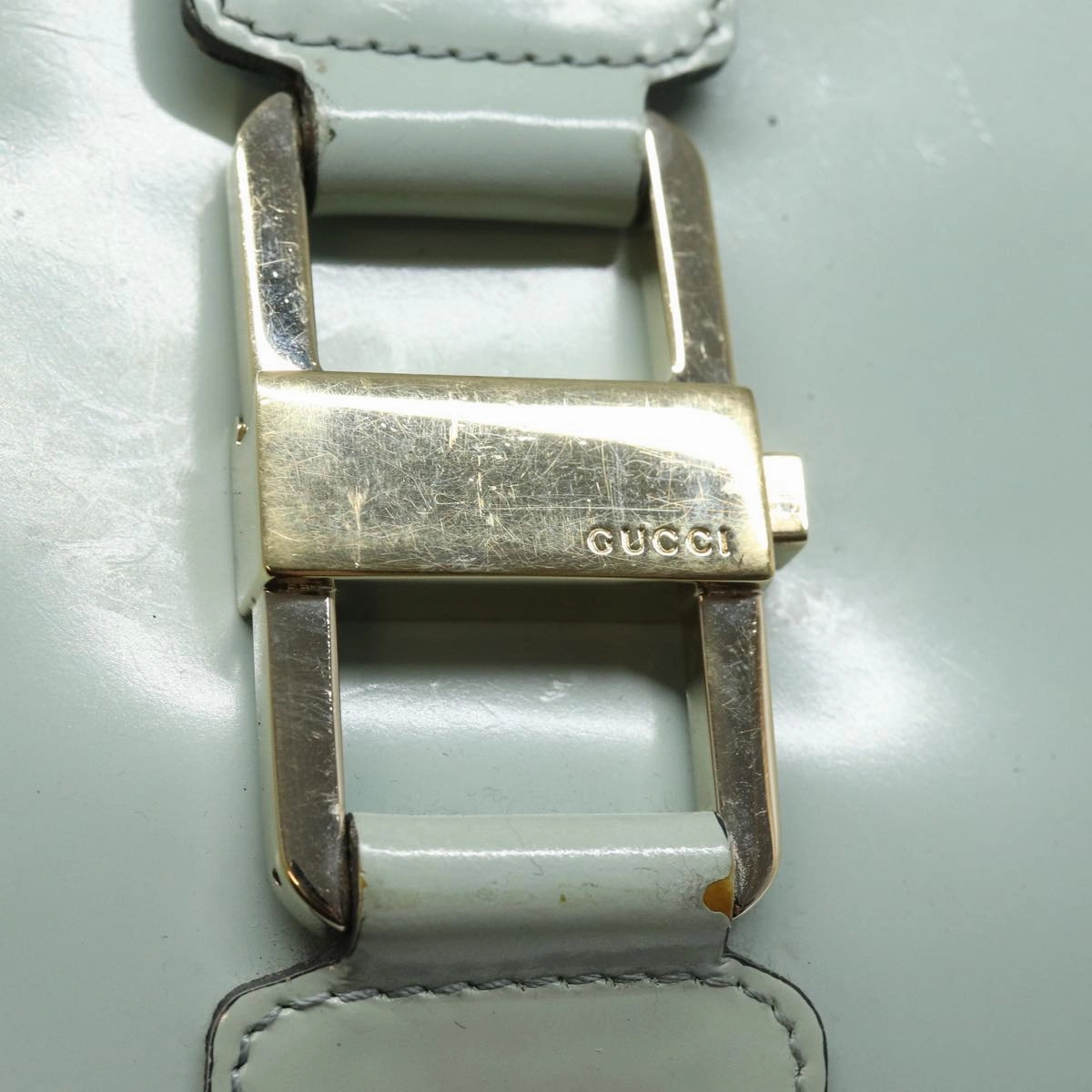 GUCCI Shoulder Bag Enamel Blue Gold 001 4150  86524